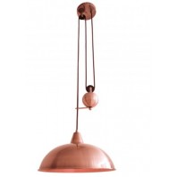 Lexi Lighting-Jess Rise & Fall Pendant Pulley Light - Copper / Antique Brass